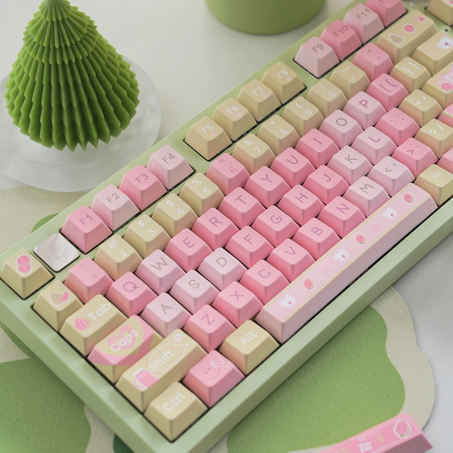 

Theme keycap pbt sublimation original height small full set of mechanical keyboard original guava