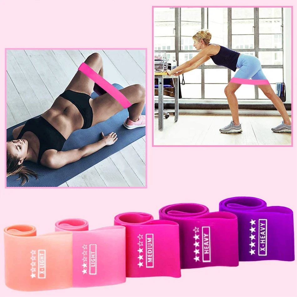 WOSWEIR Resistência Elástica Bandas Yoga Treinamento Ginásio Fitness Gum Pull Up Assist Rubber Band Crossfit Exercício Workout Equipment