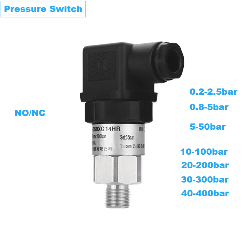 Mechanical Pressure Switch 0.1-2bar Diaphragm Piston Membrane Controller 0-8bar 20-200bar Pressure Control 5-50bar 1-30bar