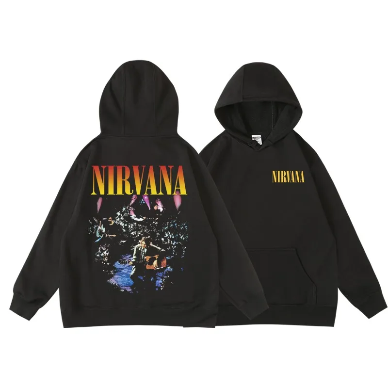 ريترو كورت كوبين نيرفانا مطبوعة مقنعين البلوز كنزة قطيفة 2026 الخريف الشتاء الراقية الفاخرة لكل من الرجال والنساء