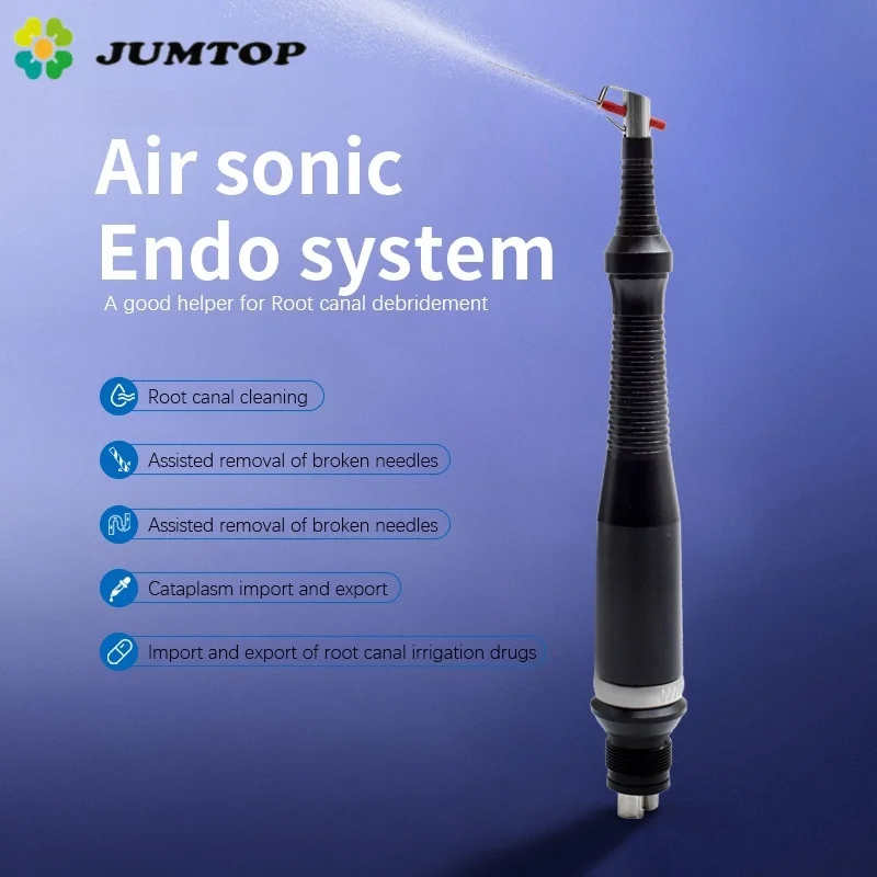 Dental Sonic Air Endo Handpiece with Irrigation Files for Endo Cleaning Shaping and Irrigating, Root Canal Treatment Instrument