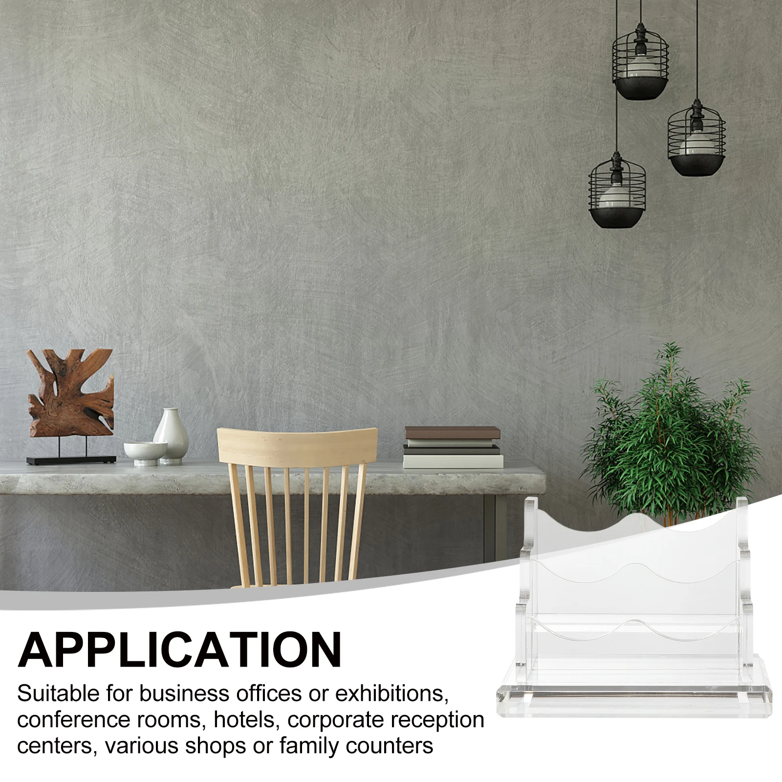 

Business Card Holder Acrylic Desktop Organizer Office Supplies Storage Box For Cards Name Display Stand Transparent Cards