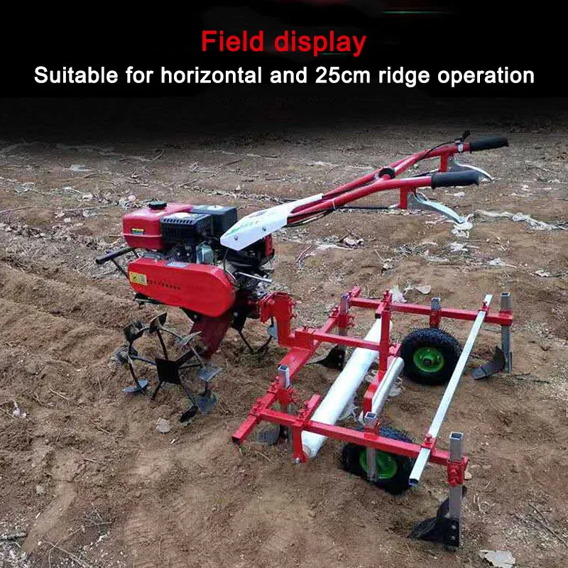 Micro Rotary Tillage Laminator Walk-Behind Tractor Manual Cultivator Multifunctional Film Laying Machine Adjustable 60 CM-100 CM