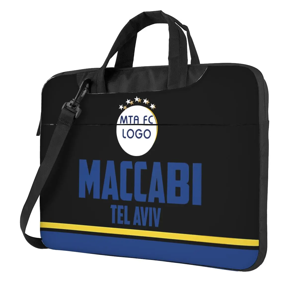 Maccabi Tel Aviv Laptop Shoulder Messenger Bag Case Sleeve Classic Slim Briefcase Messenger  Laptop