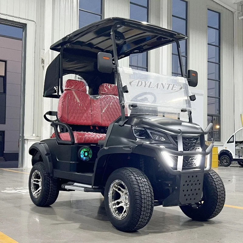 

Hot Selling 2 Seats Tourist Car Solar Panel Electric Golf Cart 4 Wheel Disc Brake 48V/60V/72V 5000W Lithium Battery