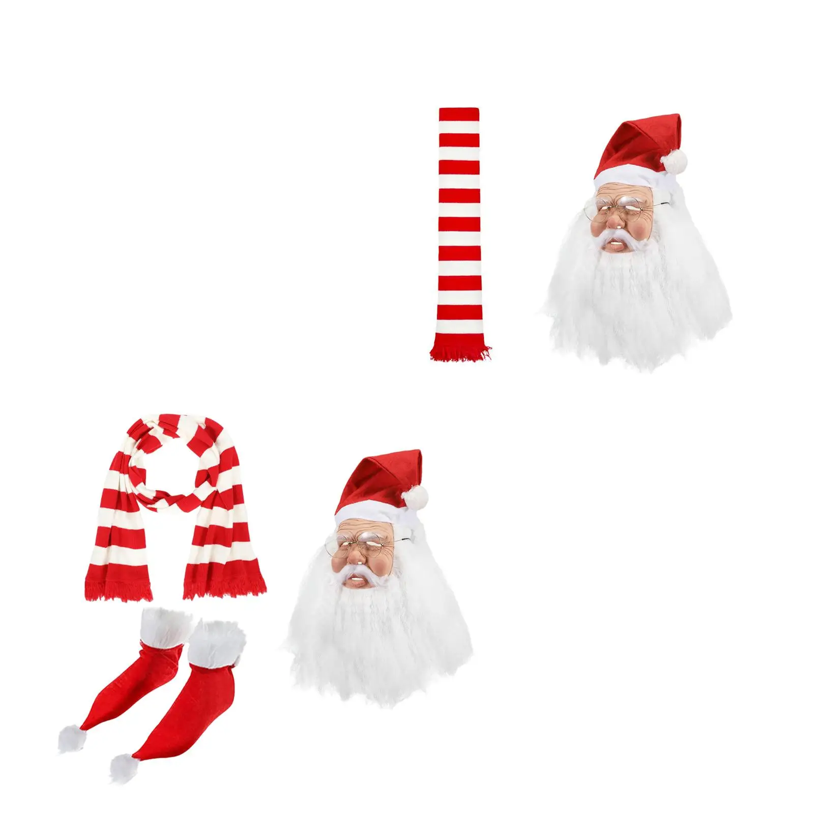 

Рождественская маска Санта-Клауса, имитация новинки, латексная маска для фестиваля, сценического выступления, вечерние сувениры, реквизит для ролевых игр