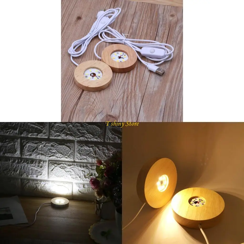 

N58F Nightlight Display Base LED Light Stand Base for 3D Crystals Glass Resin Art