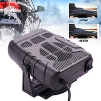 Electric Car Heater Air Cooler Fan 12V/24V Portable 120W Windshield Defroster Dryer Accessroies Heating Fan Demister Defogger