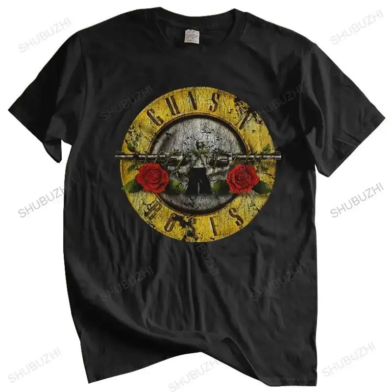 Womens T Shirt Summer Men Tshirt Guns N Roses Bullet Logo Rock Brand Tee-shirt Plus Size Cotton Tops Summer Fahsion Streetwear