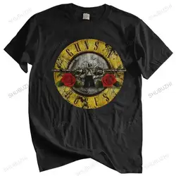 Womens T Shirt Summer Men Tshirt Guns N Roses Bullet Logo Rock Brand Tee-shirt Plus Size Cotton Tops Summer Fahsion Streetwear