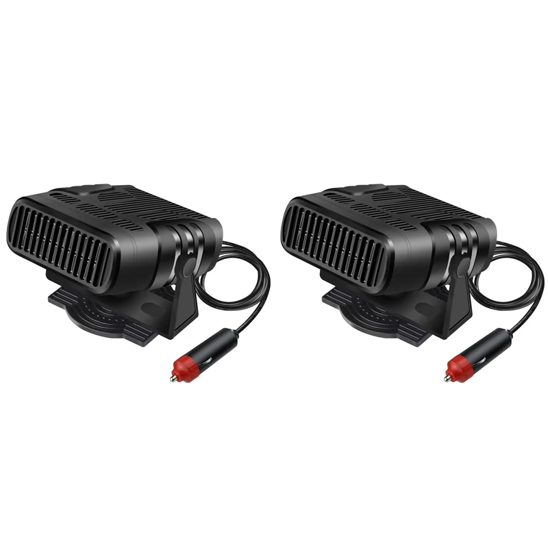 2X 4 In 1 12V 120W Car Heater Electric Cooling Heating Fan Electric Dryer Windshield Defogging Demister Defroster