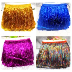10 Yards 10/20cm Laser Shiny Tassel Fringe Trim Lace Ribbon Tassels Christmas Decor Curtains Dance Dresses Skirt Fringes Sewing