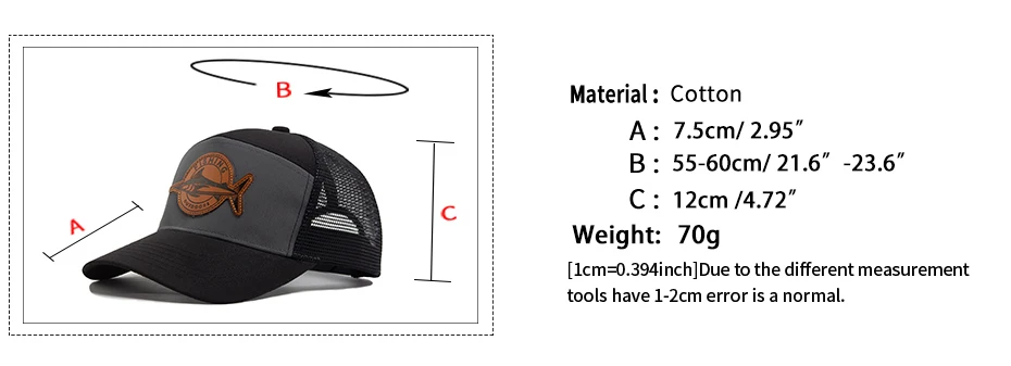 Shark Leather Label Herren-Baseballkappe, lässig, 7-teilig, Trucker-Mütze, modisch, Hip-Hop, Mesh-Kappen, Sommer, Damen, Visierhüte, Unisex – Detail 3