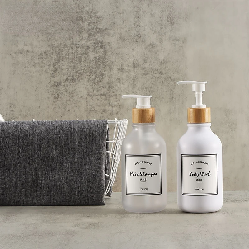 Dispensador de jabón para baño, botellas de Gel de ducha y champú de gran capacidad, contenedor de almacenamiento de líquidos y loción rellenable, 300/500ml