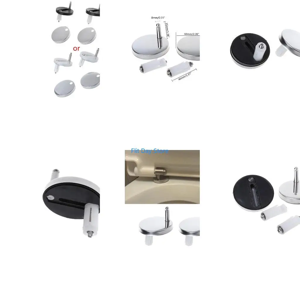 F92C Fix Toilet Hinge Fittings Quick Release Hinges for Replacement Hinges and Back To Wall or Wall Hung Toilet Pans