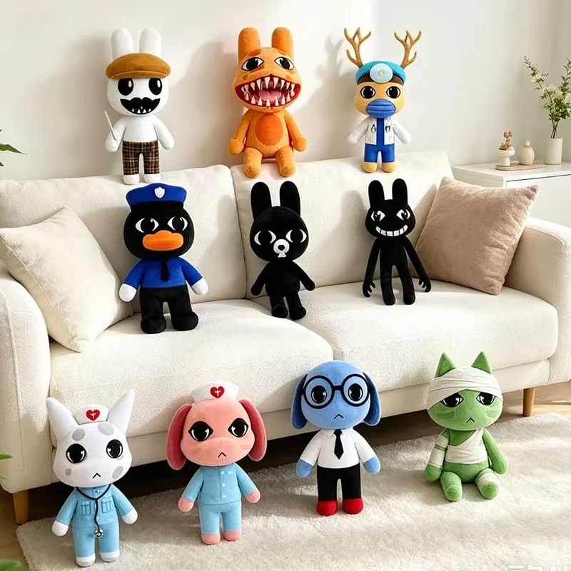 24CM Horror Anima Hospital Plüschtier Blauer Hund Weiches Stofftier Cartoon Sammlerstück für Erwachsene Fans Heimdekoration Weihnachtsgeschenke