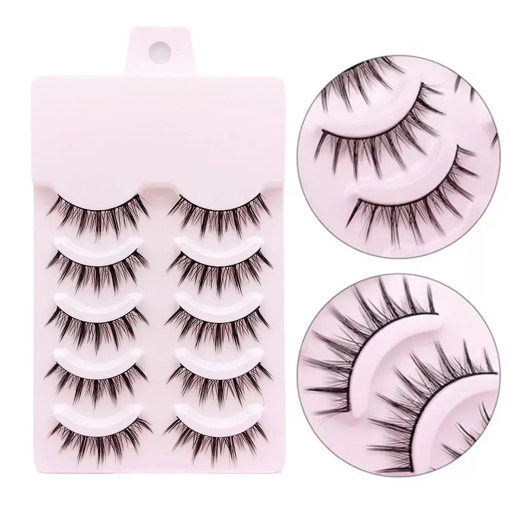5 pares de pestañas postizas Imp, maquillaje Natural para principiantes, disfraz de día, pestañas individuales, maquillaje profesional, grupo de injerto