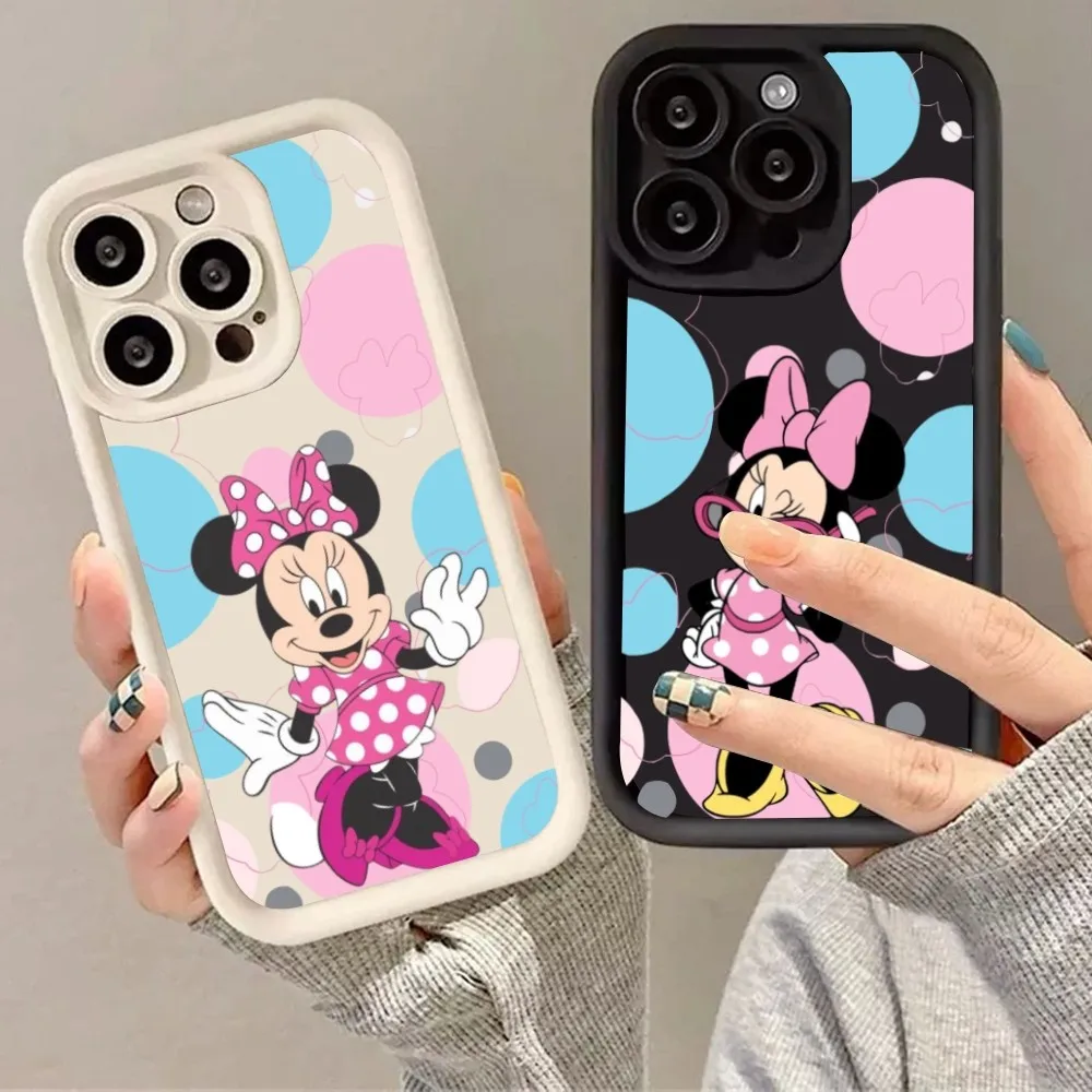 D-Disney M-Minnie Mouse Phone Case Leather Comfortable Feel And Good Quality For 14 15 16 Promax 12 Phone Case IPhone 13