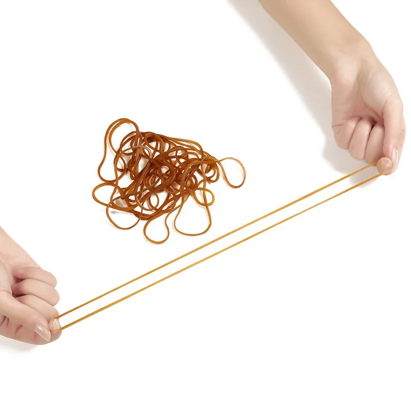 50/100 Stück 102 x 1,4 mm großes Gummiband, hochwertige dehnbare, robuste gelbe Gummiringe, elastische Gummibänder aus Gummi – Detail 2