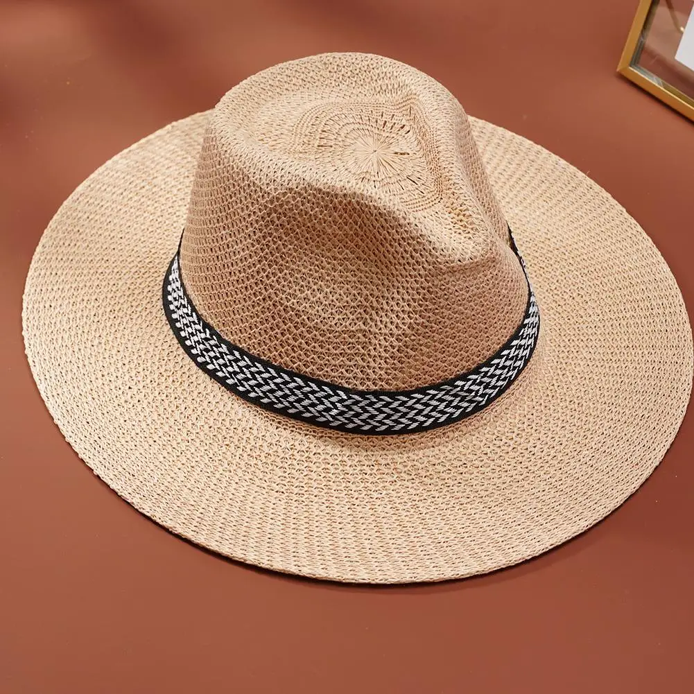 Summer Panama Hat Sun Hats For Women Man Beach Straw Hat For Men UV Protection Cap Chapeau Femme 2023 Beach Hat U3D4