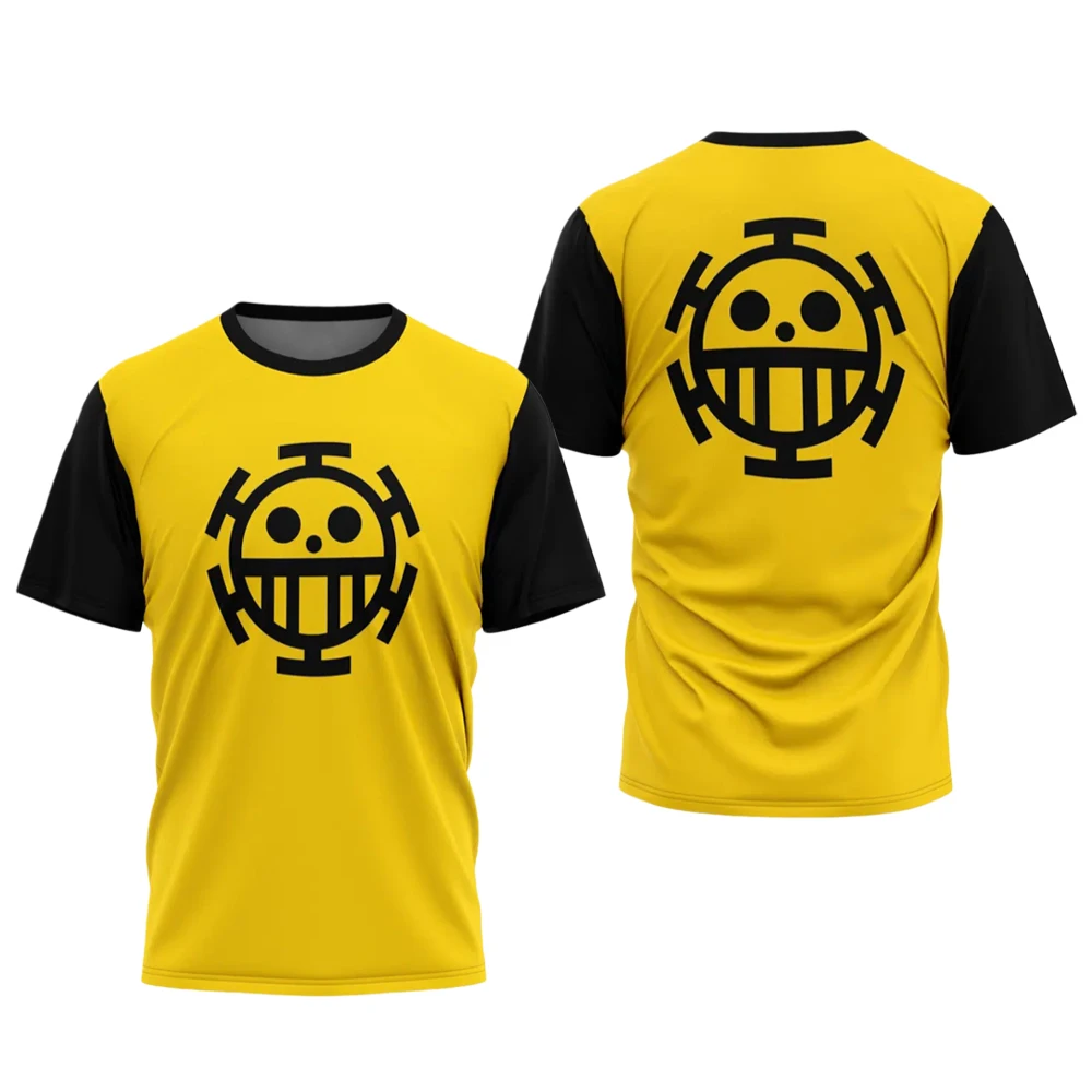 One Piece Trafalgar Law Heart Pirates T-Shirt Unisex Kinder Schnelltrocknend Atmungsaktiv Kurzarm T-Shirt Mode Streetwear Sport Tops – Detail 2
