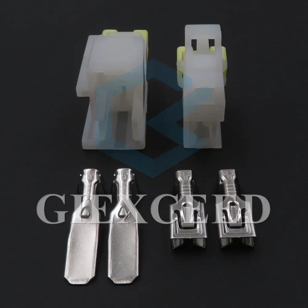 2 Sets 2 Pin AC Assembly Car Female Male Sockets With Pins 7123-6020 7122-6020 Auto Plug Automotive Connector