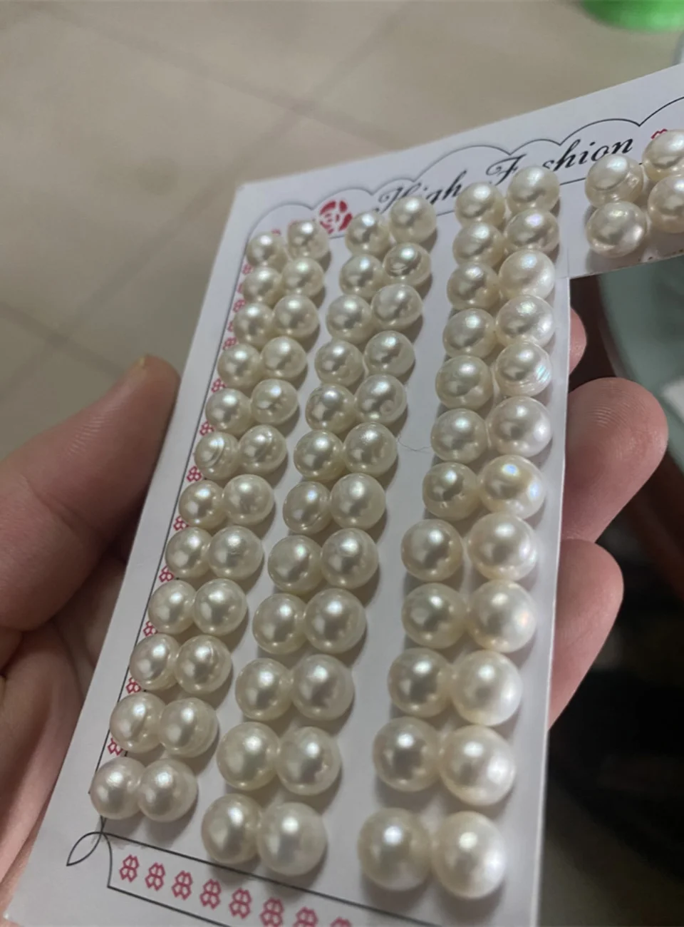 Real Natural Cultured Freshwater Pearl Beads Half Drilled Round Button Pearl 4A 3A Grade White Color Pearl for DIY Stud Earrings