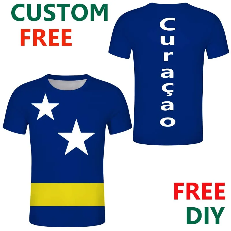 Curacao Republic T-Shirt Sommer Benutzerdefinierte Herren Curaçao T-Shirts Kostenloser Name und Nummer anpassen für Geburtstagsgeschenk Überraschung Top