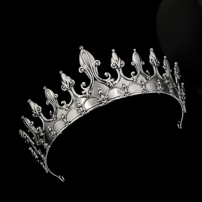 Big Tiaras Crowns Royal Silver King Crowns For Men Baroque Vintage Gold Women Queen prince Gothic Costume Hair Accessories