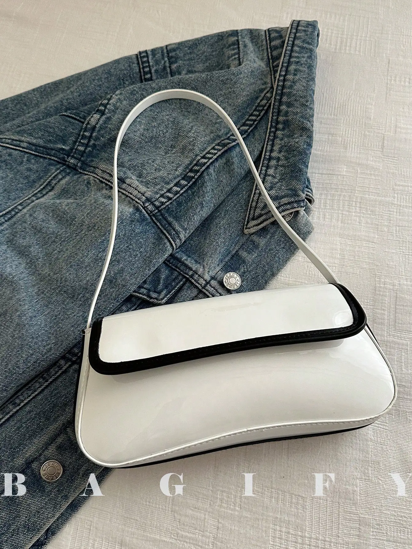 

Women's Retro Faux Leather Flap Decor Underarm Shoulder Bag, Suitable For Dates, Outings, Parties And Other Occasions