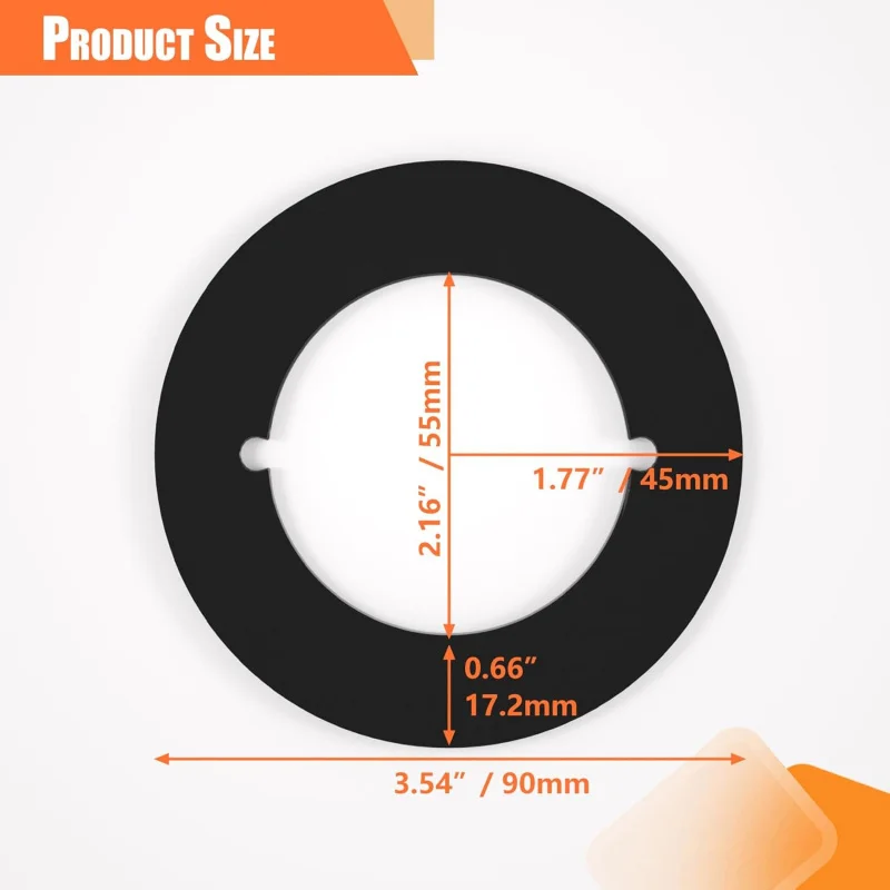 2 도어 손잡이 보강 플레이트 원형, 커버 데드볼트, 핸들 수리 키트, 검정색