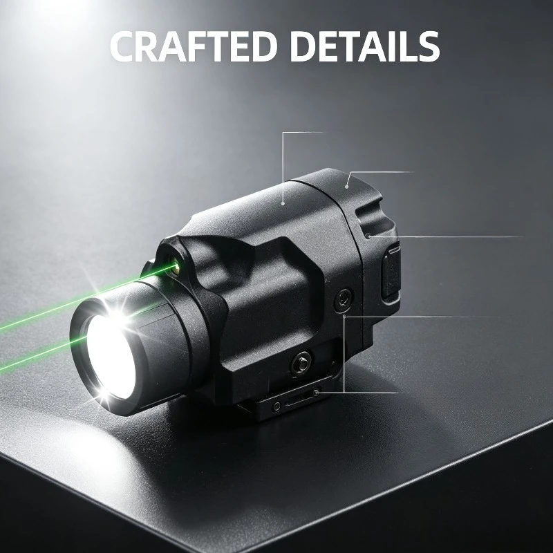 Widened Stable Base Strobe Light Torch Universal 20MM Rail Adjustable Bright Light for Long Time Fixed Gear Matching