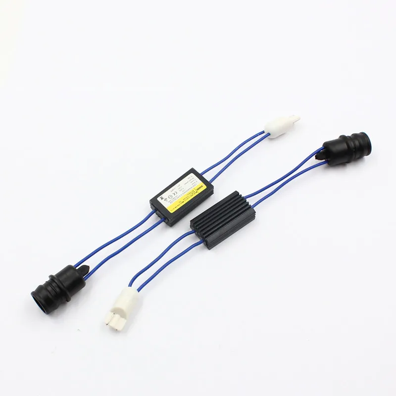 2pcs LED Warning Canceller Decoder 12V T10 Cable for 501 T 10 W5W 192 168 Car LED Lights Error Load Resistor