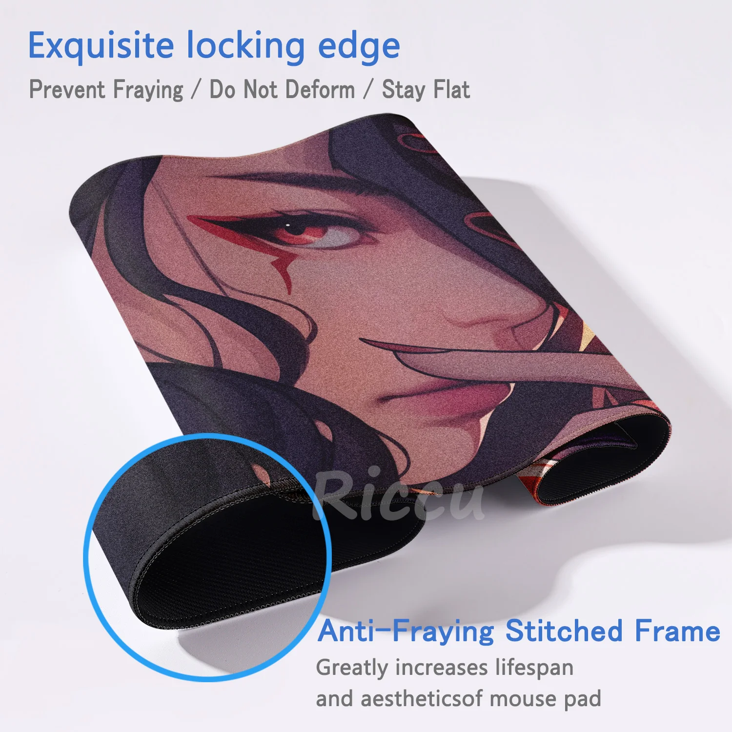 Japanese Ghost Warrior Mask Gamer Desk Mousepad HD Anime Carpet Desk Mat Gamers Accessories Gaming Keyboard Carpet Mousepad