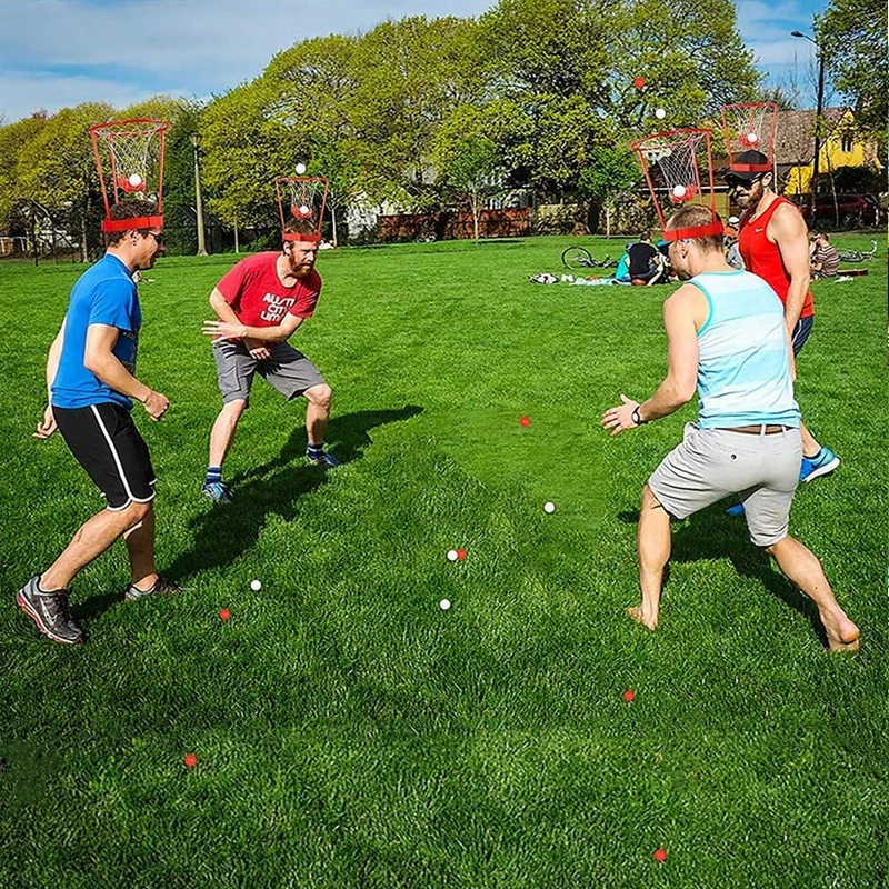 Outdoor  Headband Hoop  Basketball Party Game Set for Kids and Adults Carnival Game Adjustable Headband for Indoor Outdoor