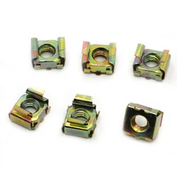 M4 M5 M6 M8 M10 M12 Color Zinc-plated Steel Floating Nut Cassette Elastic Enclosure Card Cage Nuts