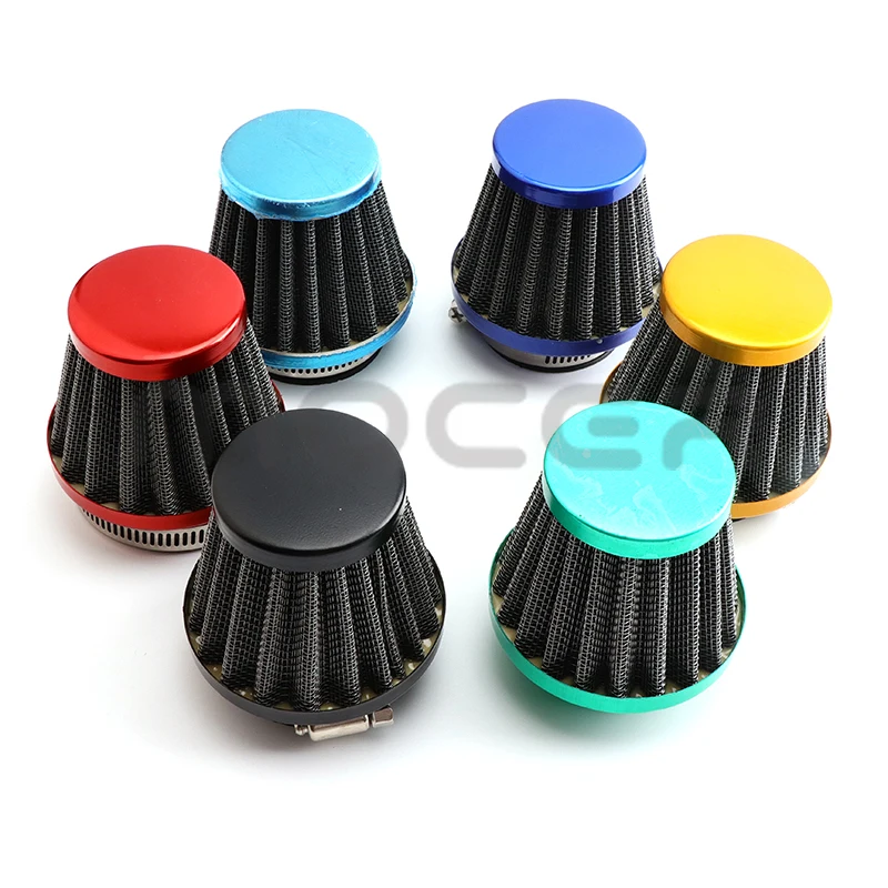 Universal 35mm/38mm/42mm/45mm/50mm/58mm Mushroom Head Motorcycle Carburetor Air Filter Cleaner Intake Pipe Modified Scooter ATV