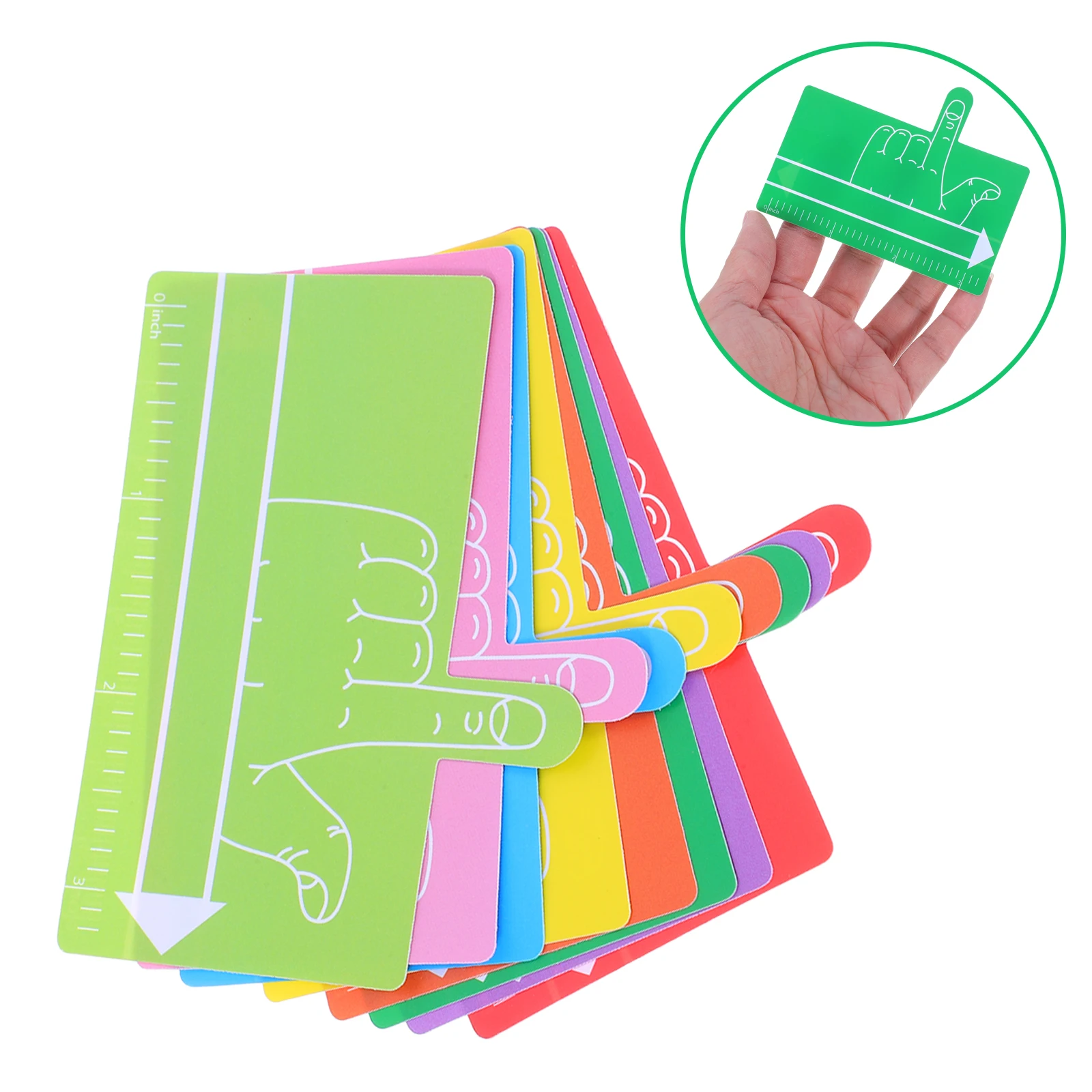 16pcs เครื่องมือเขียนด้วยลายมือบุ๊คมาร์คเด็กอ่านท่องเที่ยว Finger Spacer การศึกษาบุ๊คมาร์คแถบพลาสติก Multi-Functional Dyslexia