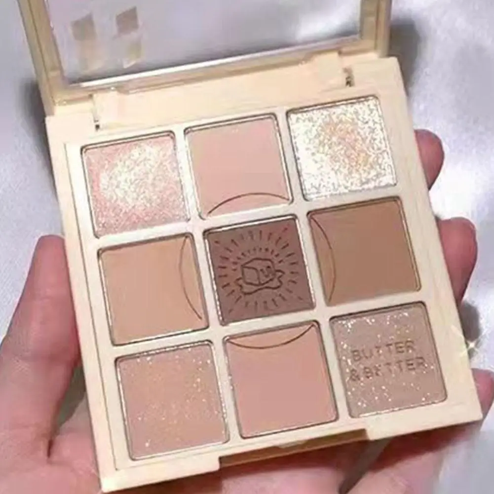 Paleta de sombras de ojos nacaradas, sombra de ojos de Color tierra, paleta de ojos brillante, lentejuelas duraderas, maquillaje de pigmentos largos, sábalo de ojos, envío en 24H, B0A2