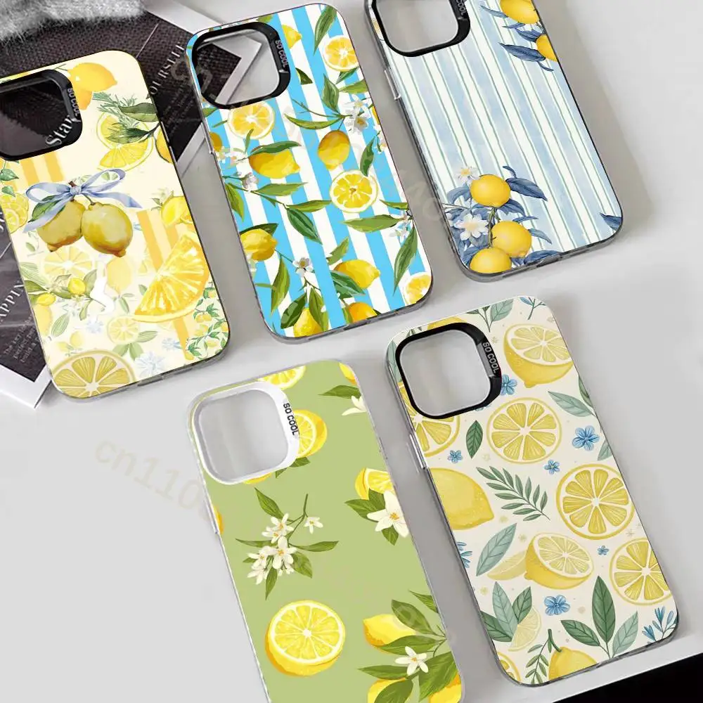 

Flower Leaves Lemon Phone Case For iPhone 17,16,15,14,13,12,11,Pro,MAX,Plus TPU Soft To Skin-friendly Cover
