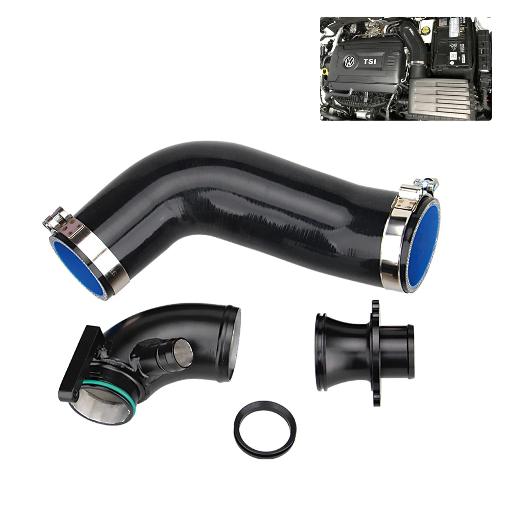 Silicone Intake Hose Pipe Turbo Inlet Elbow Muffler Delete For VW Golf MK7 R Audi 2015+ V8 MK3 A3 S3 TT ea888 3gen engine