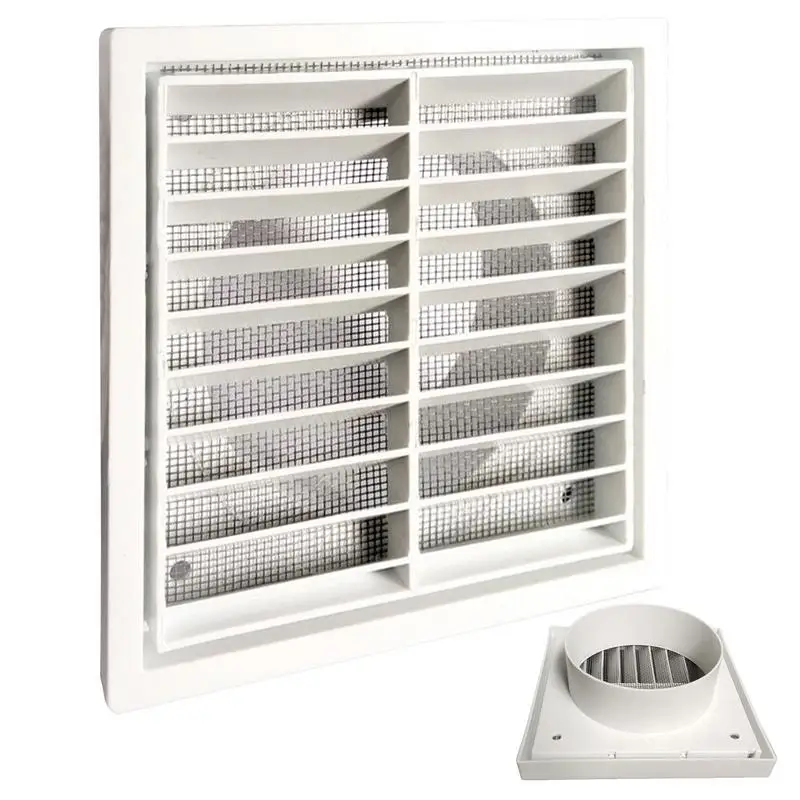 Wall Ceiling Drain Ventilation Outle Grille With Fly Screen Air Vent Louver For Bathroom Kitchen Ventilation Wall Ceiling Mount