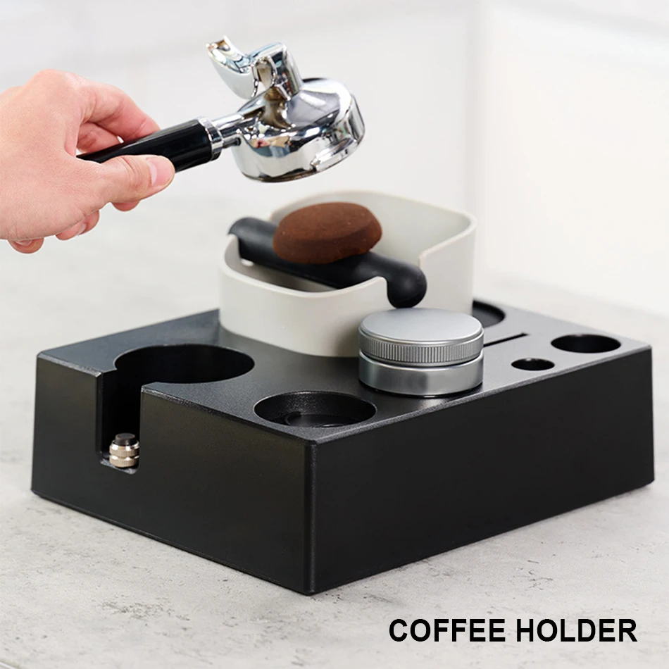 ABS Coffee Tamper Mat Station Stand Portafilter Holder Coffee Knock Box Support Base Rack For 51/54MM 58MM Espresso Accessories