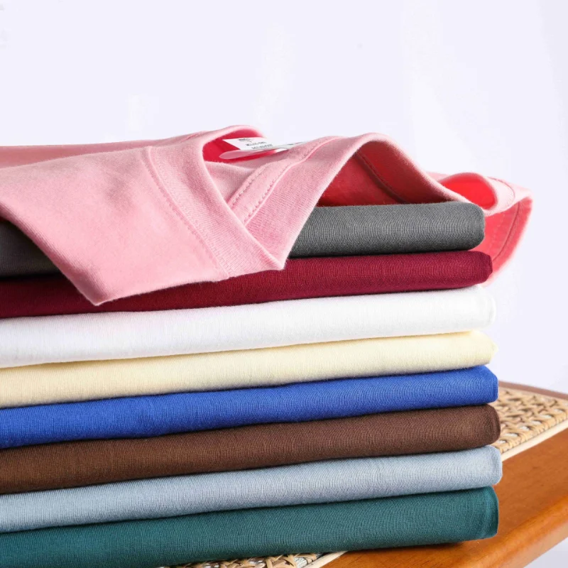 100% Cotton Five Half Sleeve Men's Women Summer T-shirt Loose Short-sleeved Casual Basic Shirt O Neck Solid Color Tops