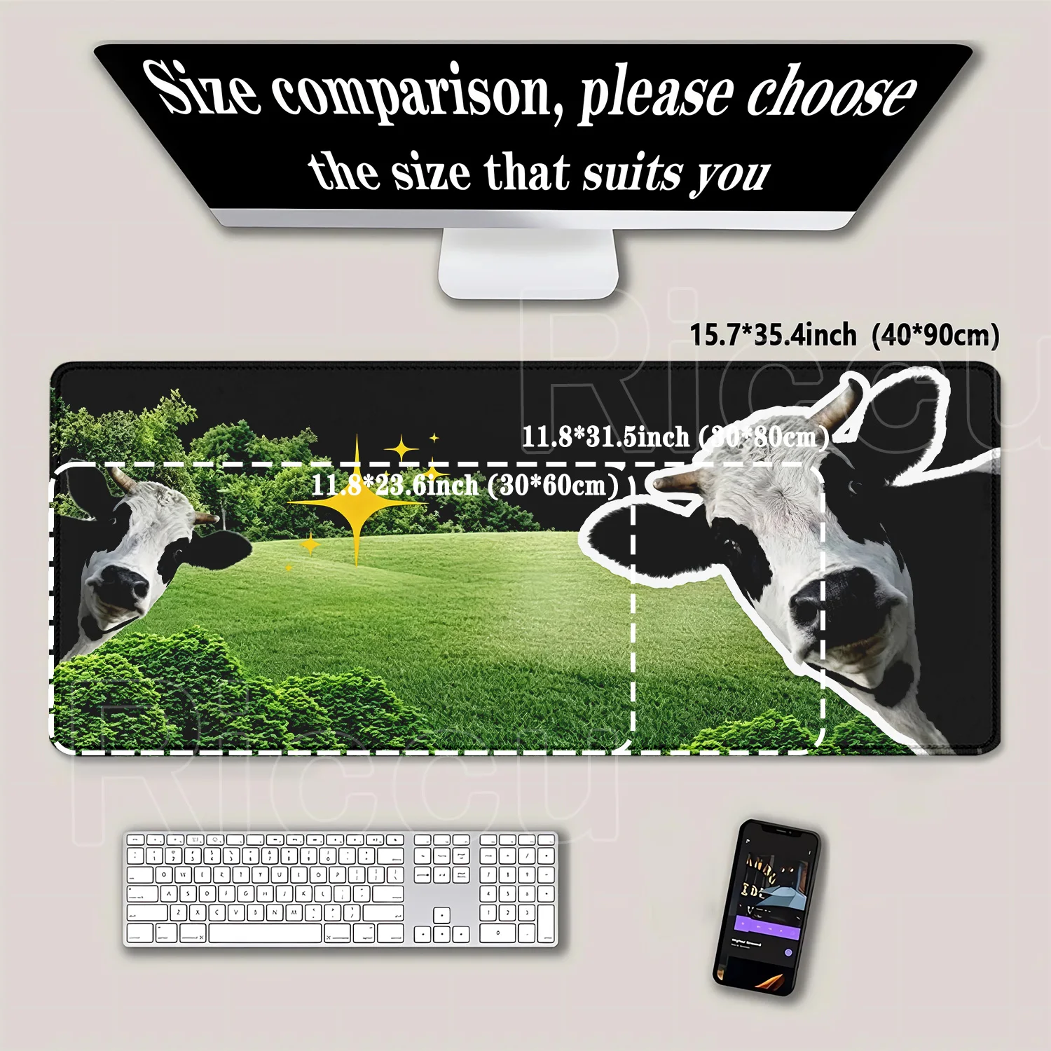 แผ่นรองเมาส์ลายวัวและแกะ ทนทาน - Cow Mat Rubber บทวิจารณ์และราคา