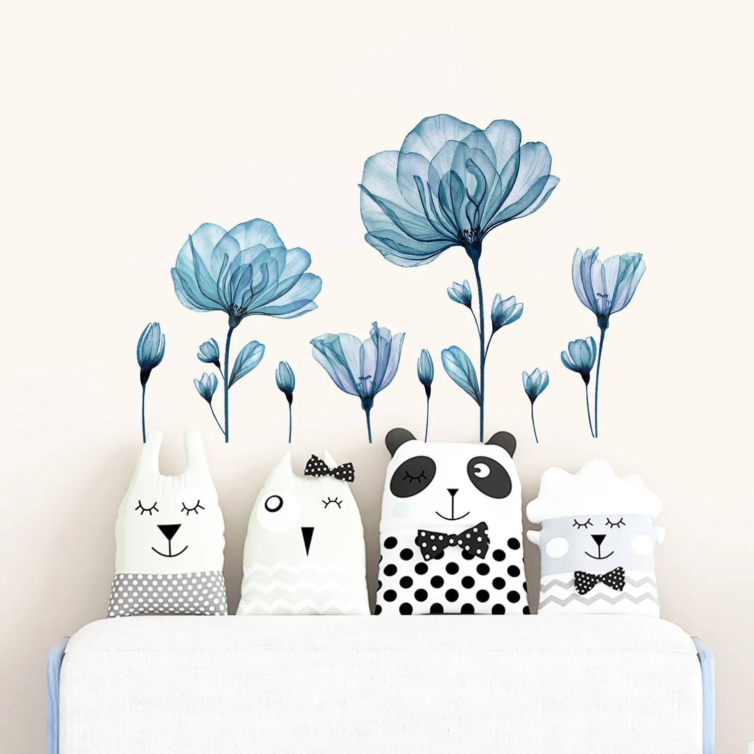 

DIY 3D Flower Stickers Living Room Bedroom Modern Decor Aesthetic Picture TV Wall Art Decals Wallpaper Home Decoration