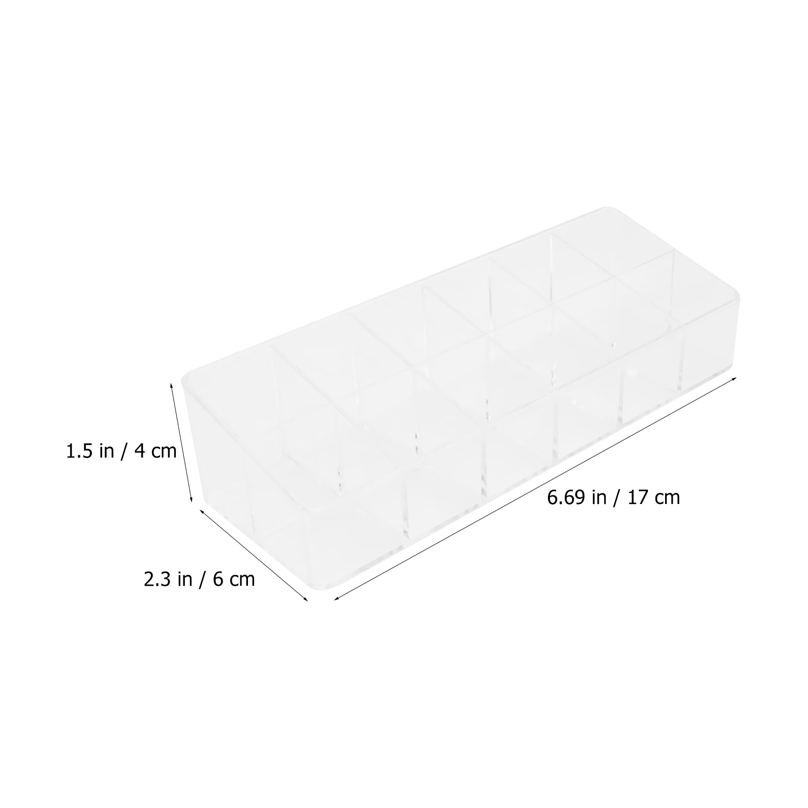 

Display Stand Lipstick Storage Box Miss Clear Makeup Organizer Plastic with Lid