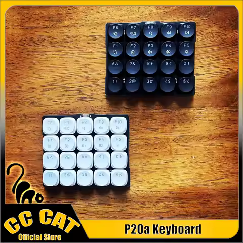 P20a Wired Keyboard mini Keypads Mechanical Keyboard Aluminum positioning plate Type C Keyboard Gaming Keyboard Office PC Custom
