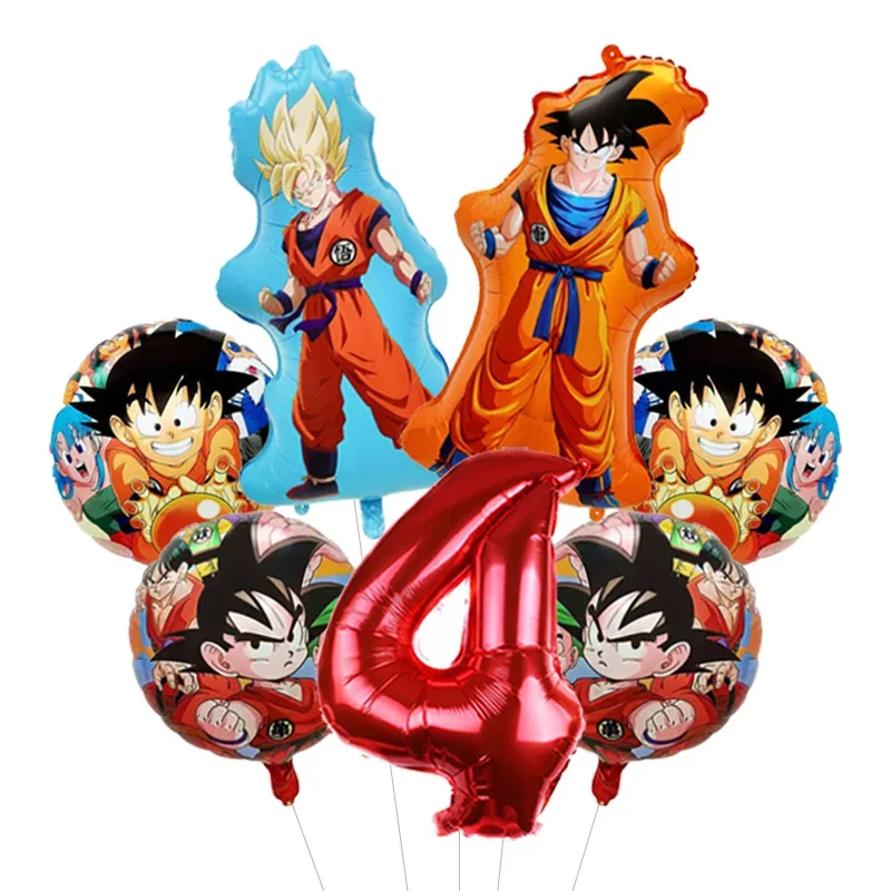 Dragon Ball Z Themen-Bachelor-Party Ballon-Set Vier-Sterne-Folienballon mit Goku-Aufdruck für Anime-Fans Feier – Detail 13