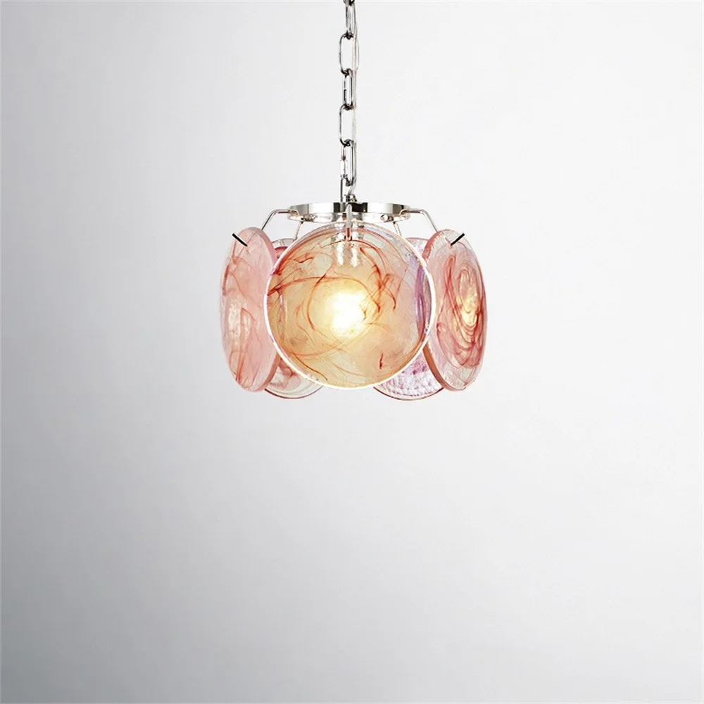 Nordic Art Colored Glass Combination Led Chandeliers Modern Luxury Restaurant Dining Table Home